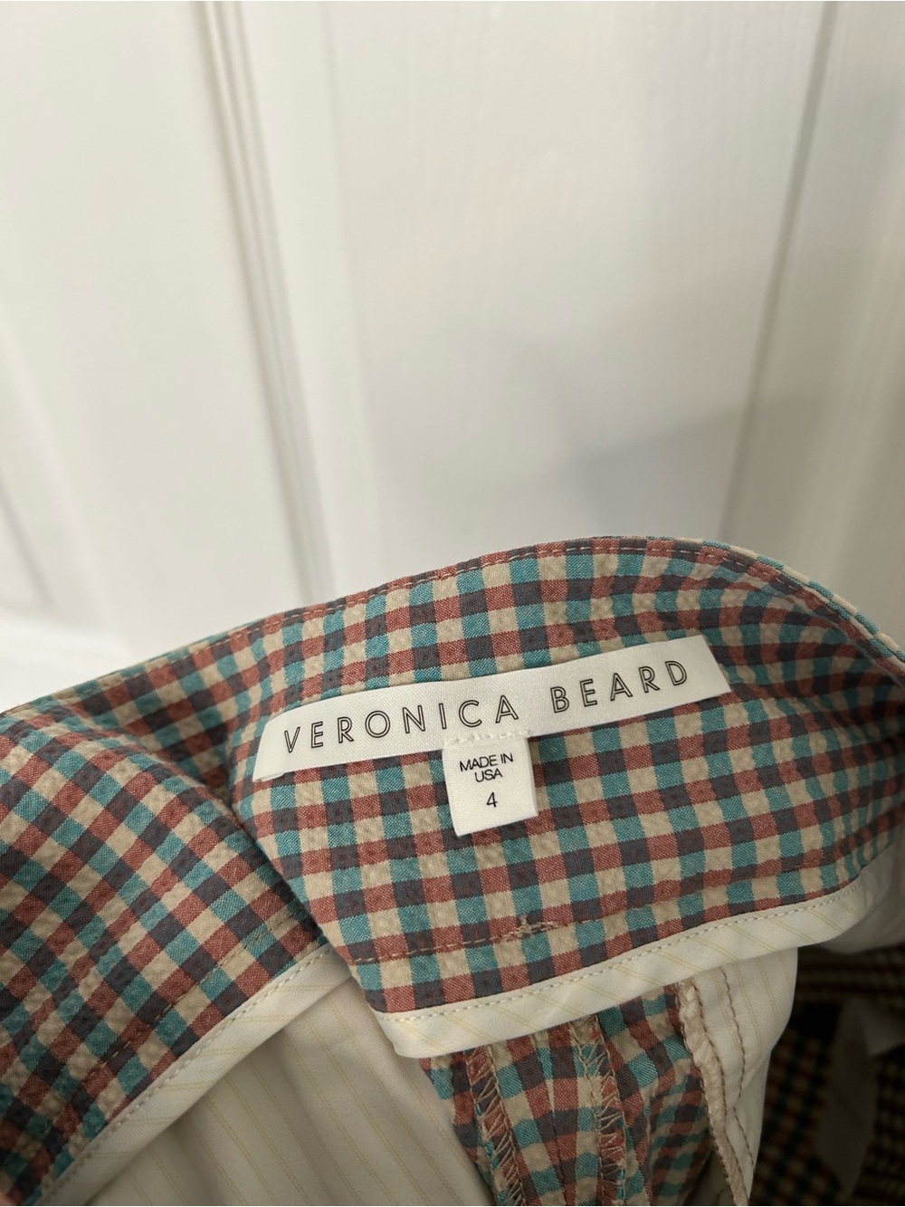 Veronica Beard Dhara Capri Pant Gingham - Picture 7 of 13
